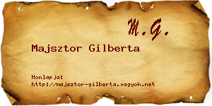 Majsztor Gilberta névjegykártya